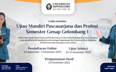 Pendaftaran Mahasiswa Baru Semester Genap Gel. I TA. 2022/2023